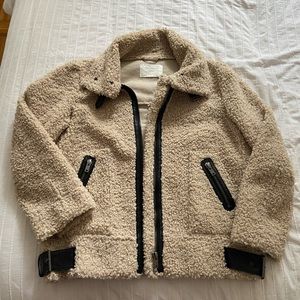 Beige teddy bear jacket